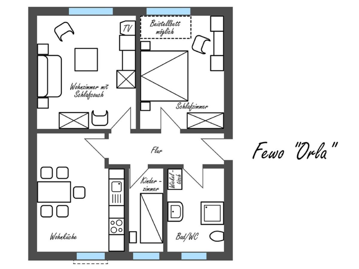 Feriengut Dietzsch Apartment Poritzsch ห้อง รูปภาพ